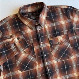 Dixxon Flannel Co. The Barrel‎ Brown Plaid Snap Shirt Mens Size 2X / XXL NWOT